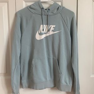 small blue green nike hoodie